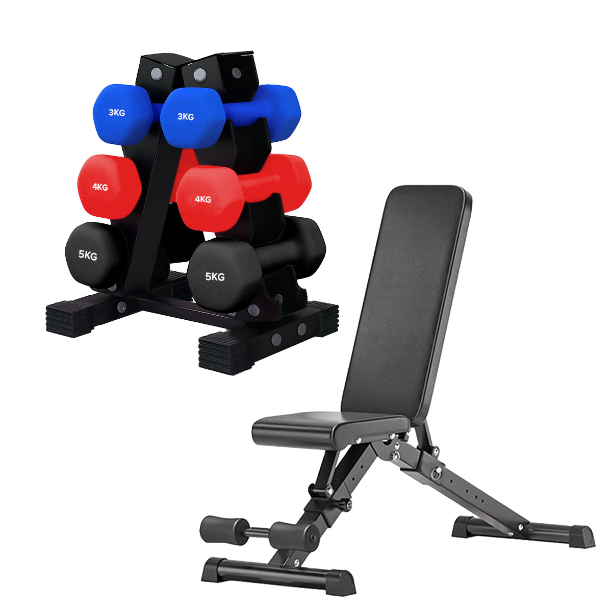3 Tier Neoprene Hex Dumbbell Tree Rack – Heavy Duty Dumbbell Storage Rack for Home Gym