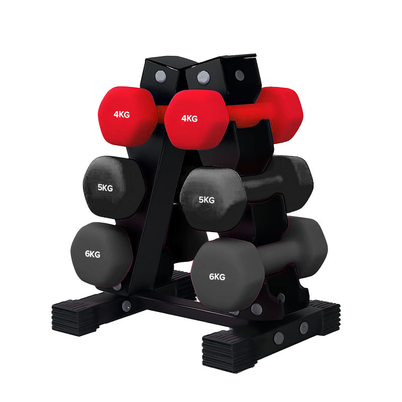 3 Tier Neoprene Hex Dumbbell Tree Rack – Heavy Duty Dumbbell Storage Rack for Home Gym