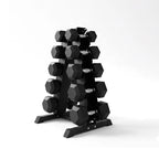 Hex Dumbbell Set – 5 Pairs with 5-Tier Tree Rack