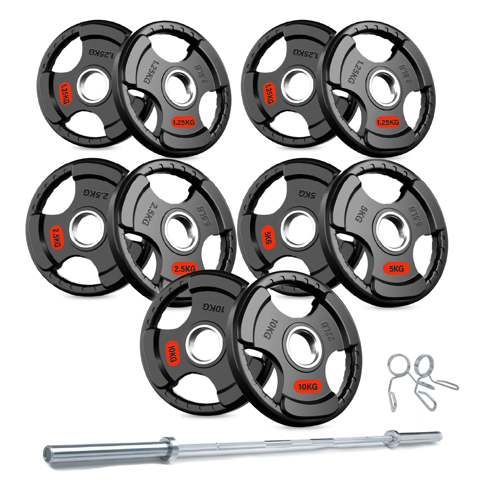 Tri Grip Cast Iron Weight Plates | 1.25kg to 25kg in UK