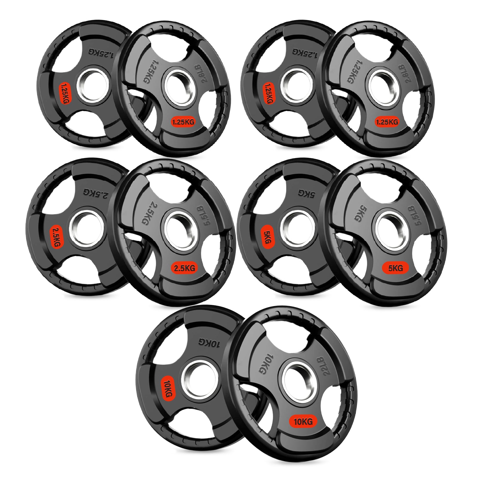 Tri Grip Cast Iron Weight Plates | 1.25kg to 25kg in UK