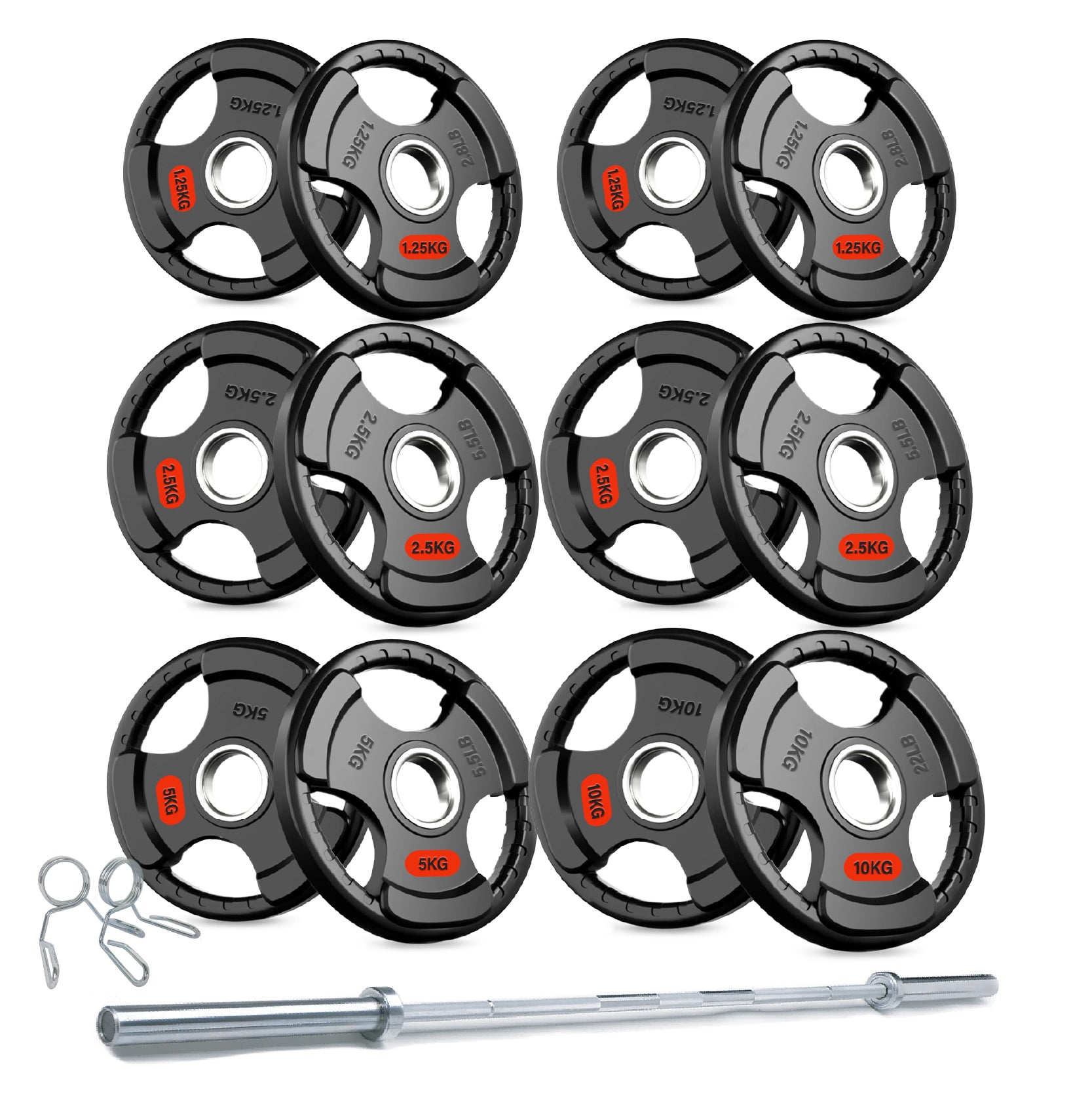 Tri Grip Cast Iron Weight Plates | 1.25kg to 25kg in UK