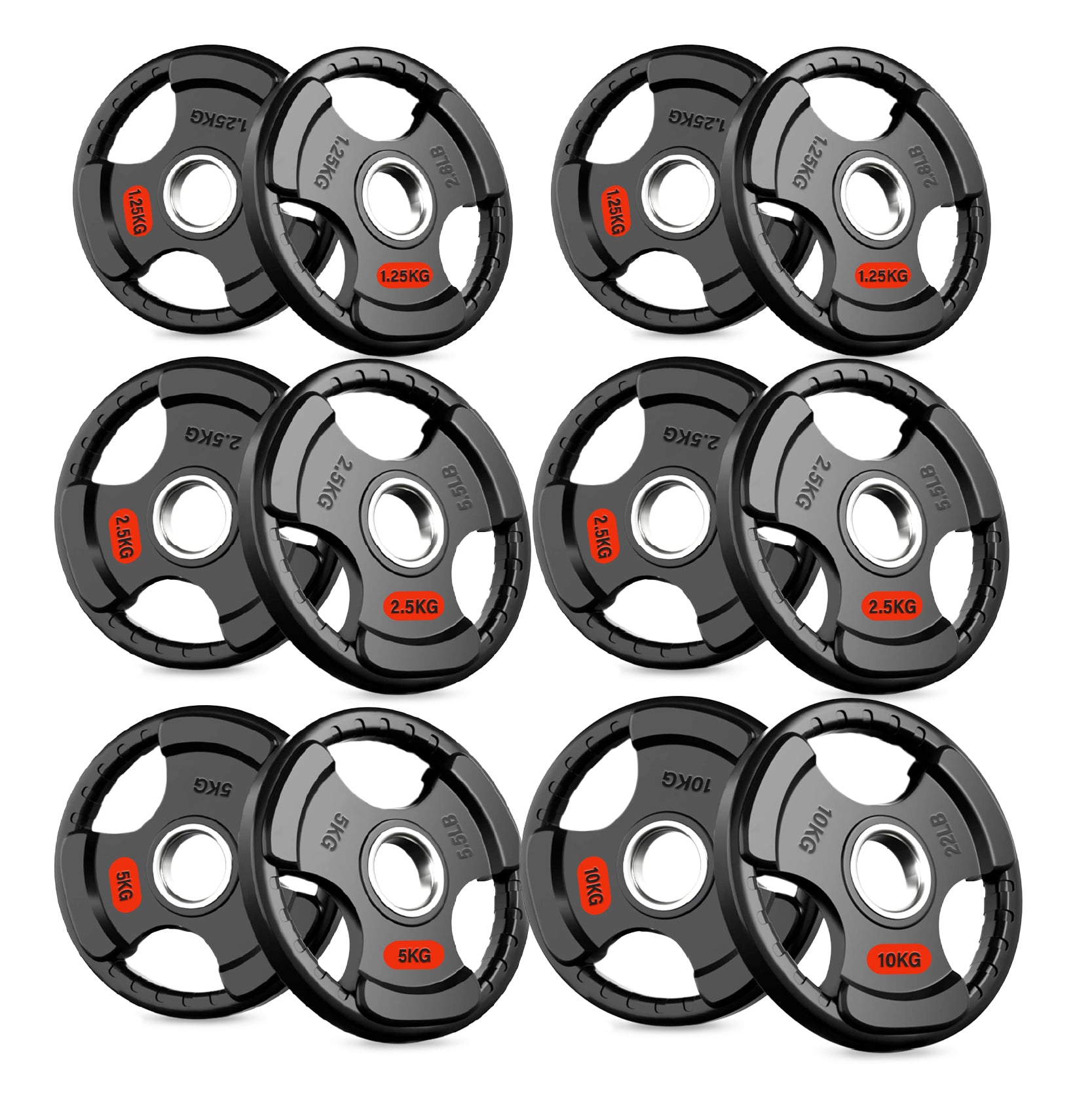 Tri Grip Cast Iron Weight Plates | 1.25kg to 25kg in UK