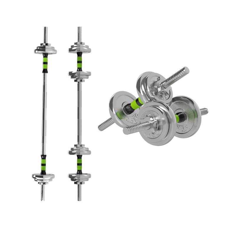 20kg Adjustable Steel Dumbbell Set – Walnut Handle Free Weights for Home Gym