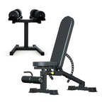 Round Adjustable Dumbbells Pair 20–36kg – Quick Dial Weights for Home Gym