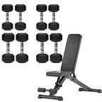 Hex Dumbbell Set 4 Pair with A5 Tier Rack