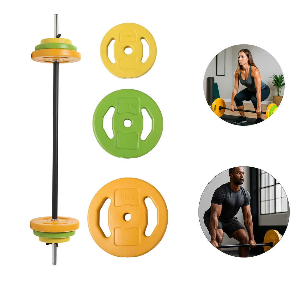 Adjustable Dumbbells & Barbell Set 65kg – 2-in-1 Free Weights for Home Gym