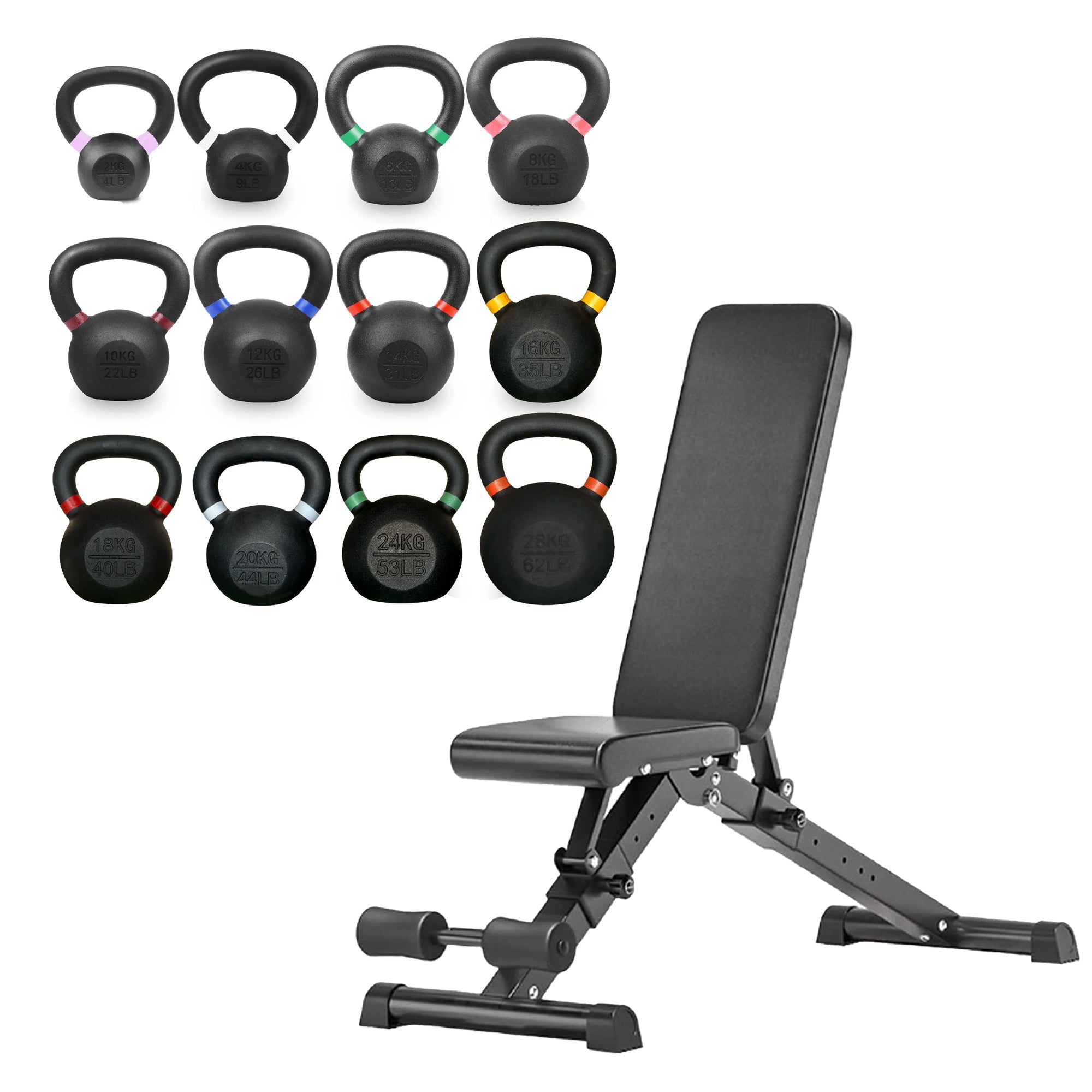 Cast Iron Kettlebell Weights – 2kg to 40kg