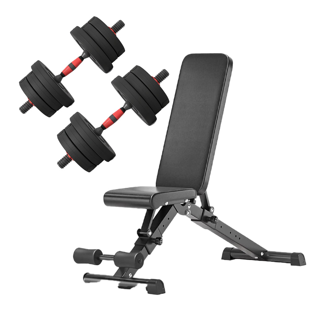 Adjustable Dumbbells & Barbell Set (20 kg / 25 kg / 30 kg) – 2-in-1 Home Gym Free Weights