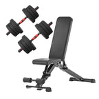 Adjustable Dumbbells & Barbell Set (20 kg / 25 kg / 30 kg) – 2-in-1 Home Gym Free Weights