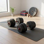 Adjustable Dumbbells & Barbell Set (20 kg / 25 kg / 30 kg) – 2-in-1 Home Gym Free Weights