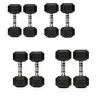 Hex Dumbbell Set 4 Pair with A5 Tier Rack