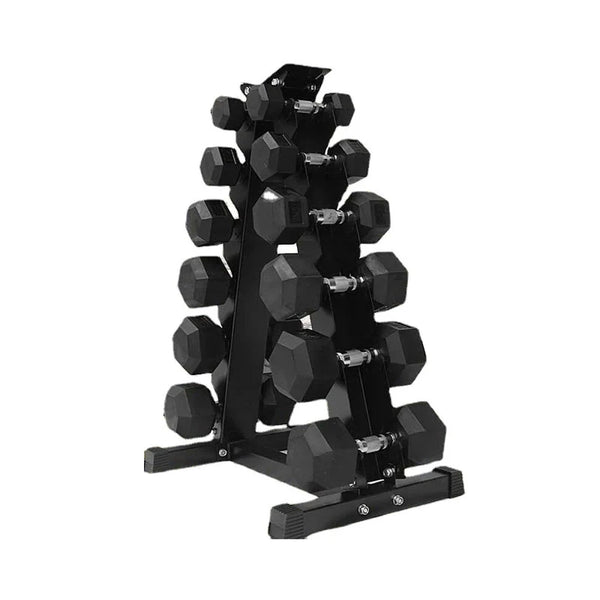 6 Tier Hex Dumbbell Tree Rack – Storage Rack for Hex Dumbbells & Rubber Dumbbell Sets