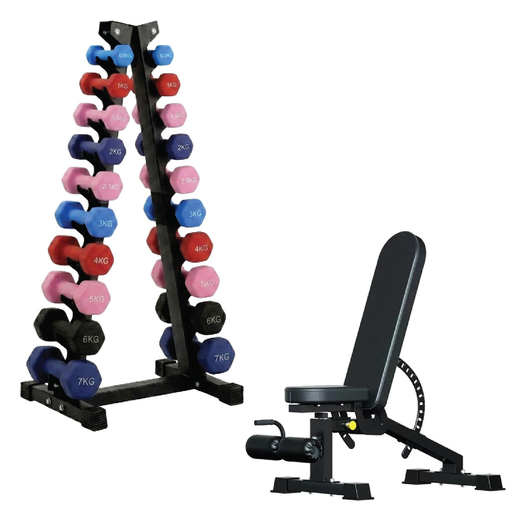 Neoprene Dumbbell 10 Tree Rack