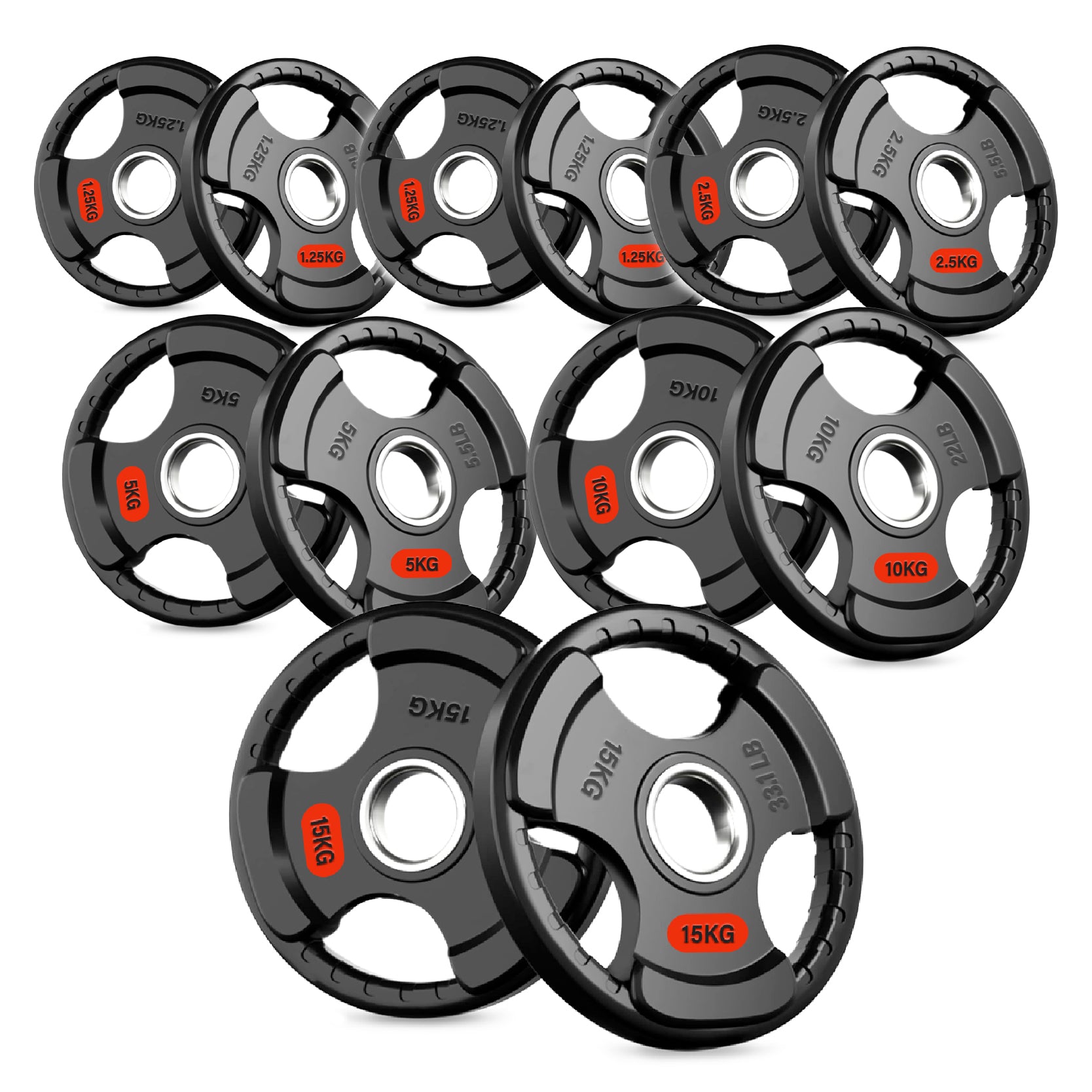 Tri Grip Cast Iron Weight Plates | 1.25kg to 25kg in UK