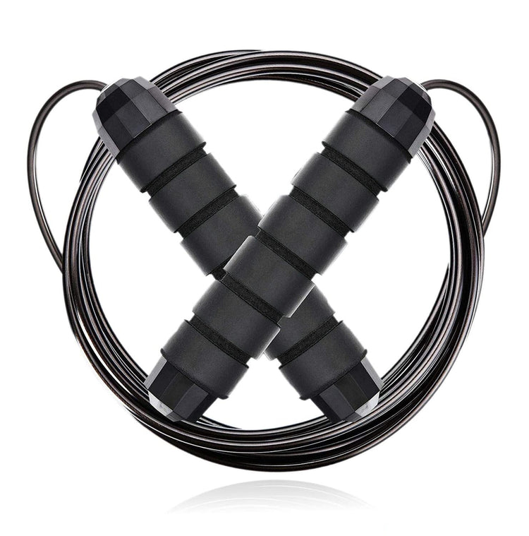 Skipping Rope Foam Handle Adjustable Speed Jump Rope for Cardio & Fitness