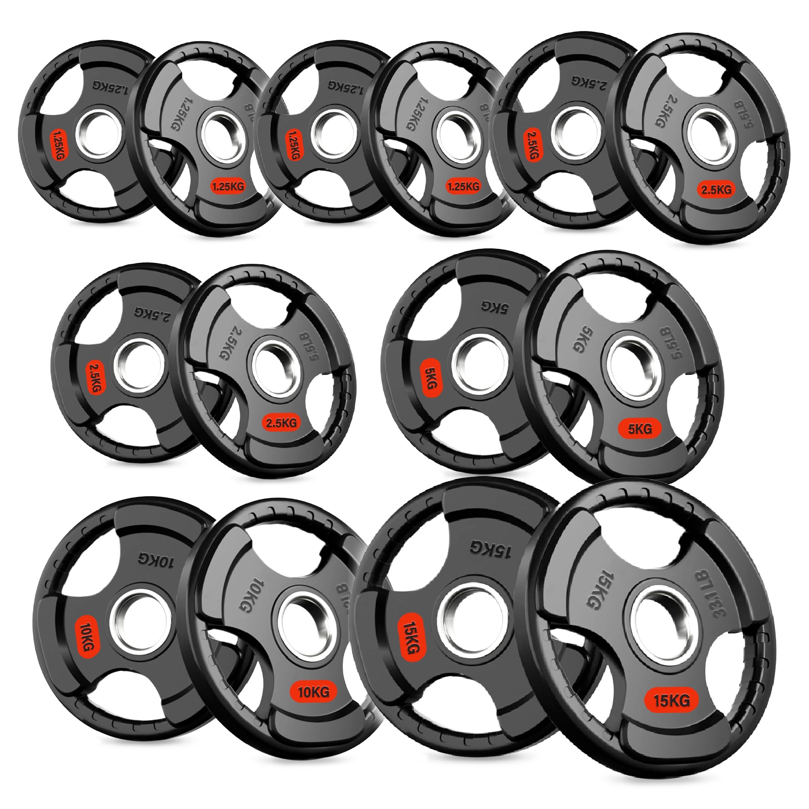 Tri Grip Cast Iron Weight Plates | 1.25kg to 25kg in UK