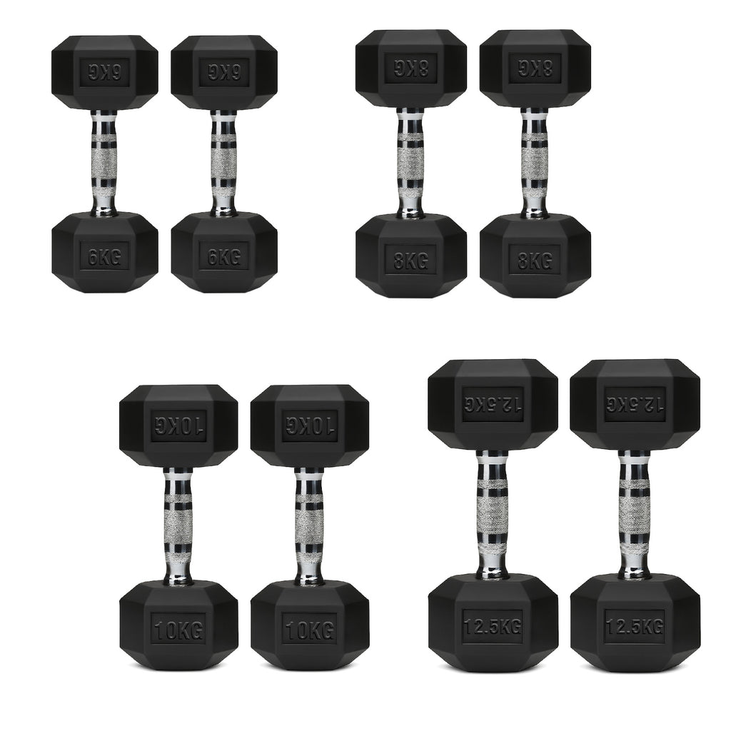 Hex Dumbbell Set 4 Pair with A5 Tier Rack