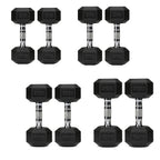 Hex Dumbbell Set 4 Pair with A5 Tier Rack