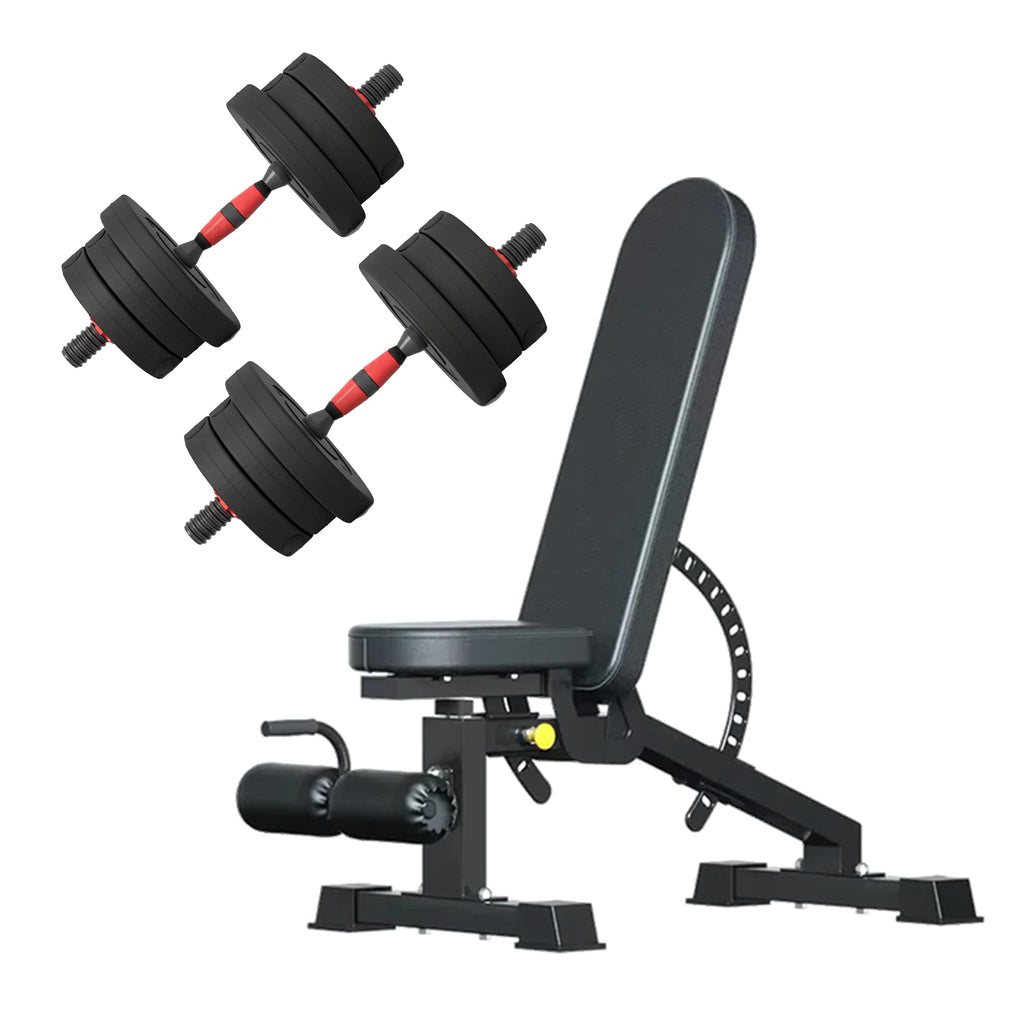 Adjustable Dumbbells & Barbell Set (20 kg / 25 kg / 30 kg) – 2-in-1 Home Gym Free Weights