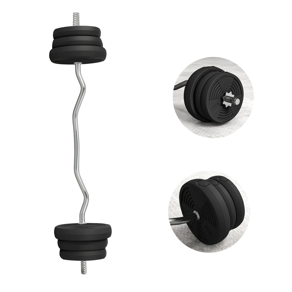Adjustable Dumbbells & Barbell Set 65kg – 2-in-1 Free Weights for Home Gym