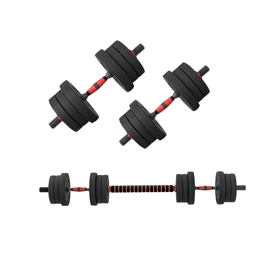 Adjustable Dumbbells & Barbell Set (20 kg / 25 kg / 30 kg) – 2-in-1 Home Gym Free Weights