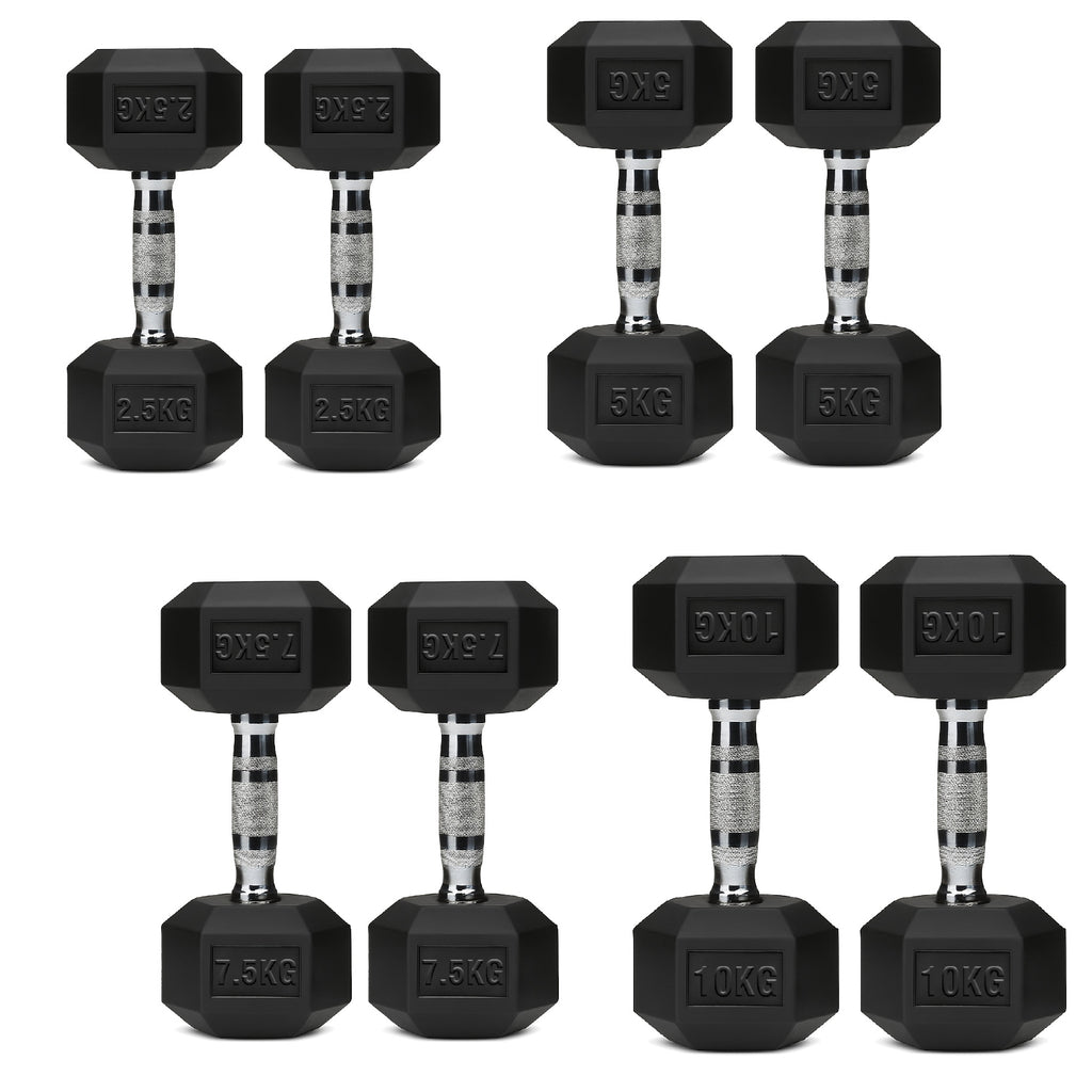 Hex Dumbbell Set 4 Pair with A5 Tier Rack