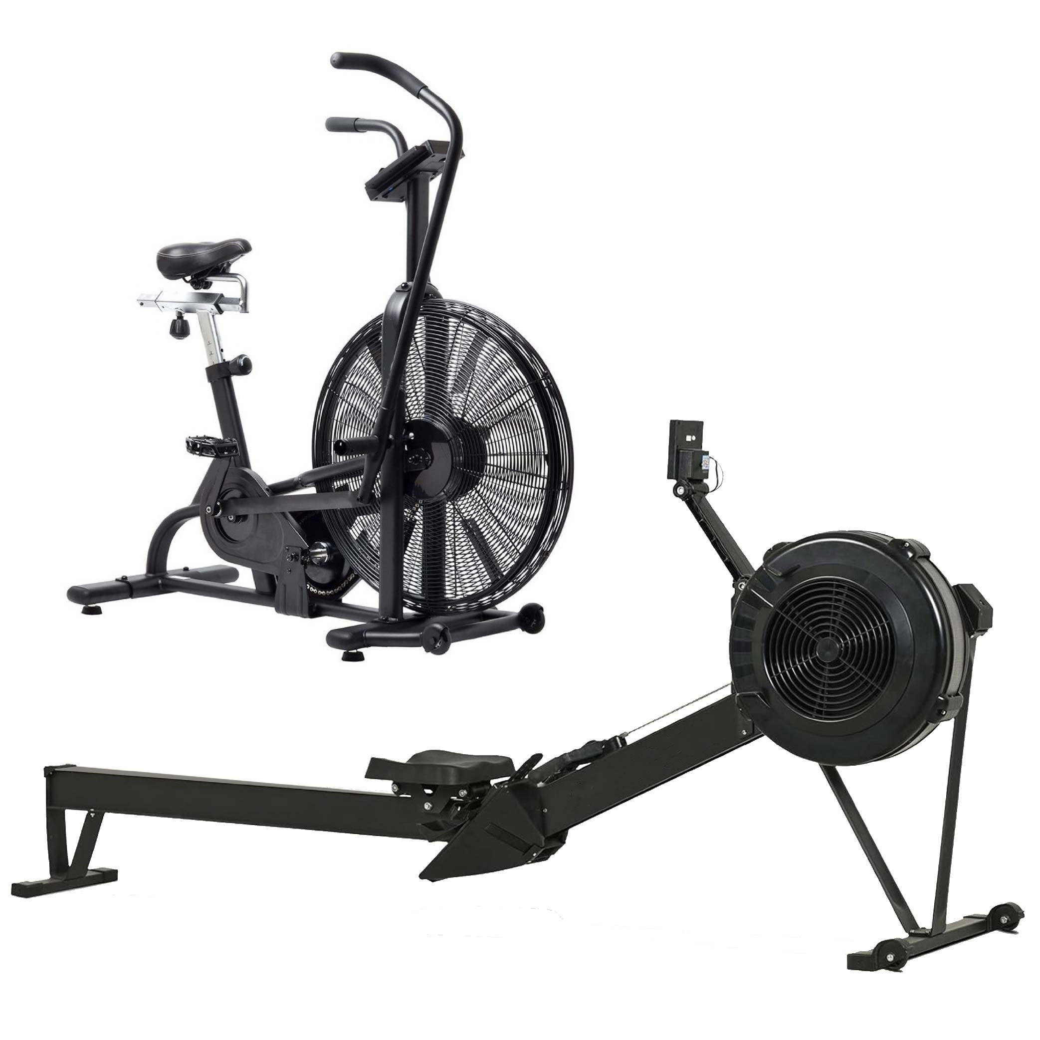 Air Bike Rowing Machine Combo