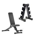3 Pair Hex Dumbbell Set with 3 Tier Tree Rack