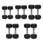 5 Tier Hex Dumbbell Set with Rack