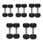 5 Tier Hex Dumbbell Set with Rack