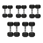 5 Tier Hex Dumbbell Set with Rack