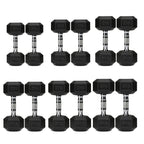Hex Dumbbell Set 6 Pairs with A6 Tree Rack