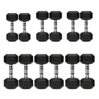 Hex Dumbbell Set 6 Pairs with A6 Tree Rack