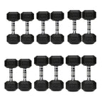 Hex Dumbbell Set 6 Pairs with A6 Tree Rack