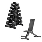 Hex Dumbbell Set 6 Pairs with A6 Tree Rack