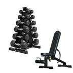 Hex Dumbbell Set 6 Pairs with A6 Tree Rack