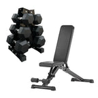 3 Pair Hex Dumbbell Set with 3 Tier Tree Rack