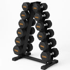Hex Dumbbell Set with Rack