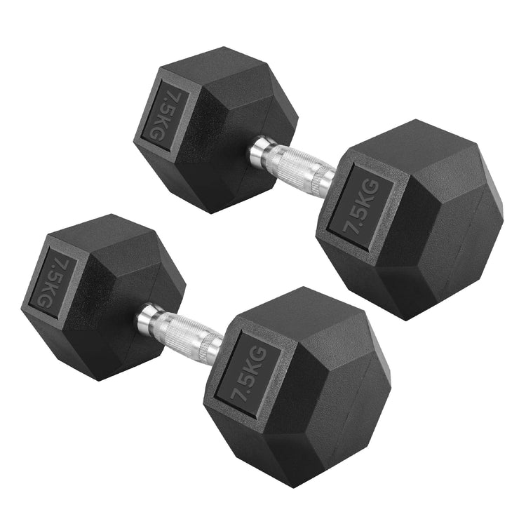 Hex Dumbbell Set – Rubber-Coated Weights for Home & Gym UK