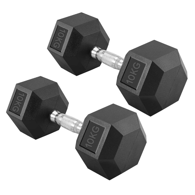 Hex Dumbbell Set – Rubber-Coated Weights for Home & Gym UK