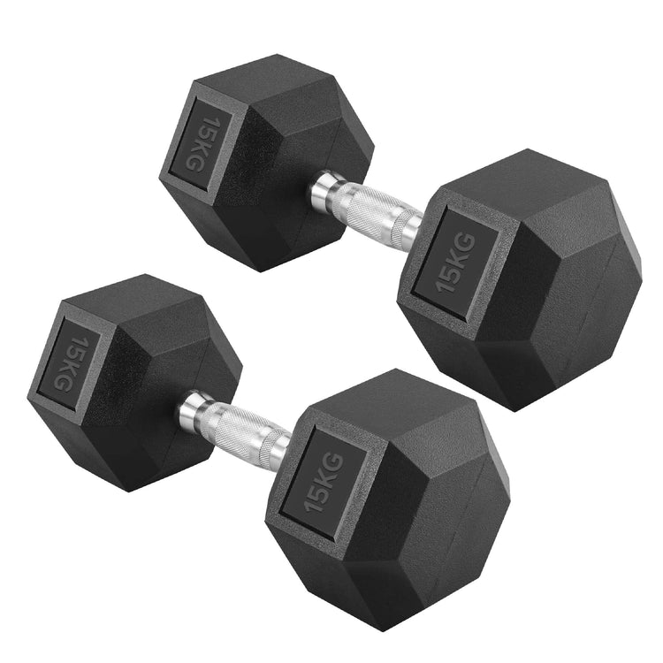 Hex Dumbbell Set – Rubber-Coated Weights for Home & Gym UK