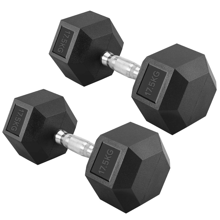 Hex Dumbbell Set – Rubber-Coated Weights for Home & Gym UK