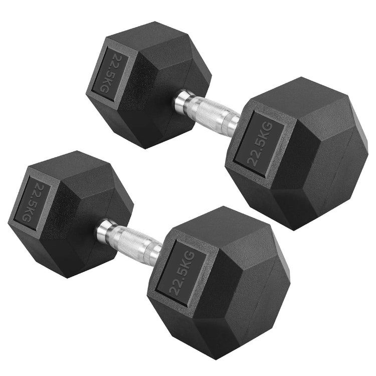 Hex Dumbbell Set – Rubber-Coated Weights for Home & Gym UK