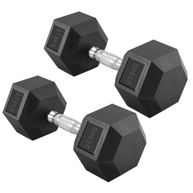Hex Dumbbell Set – Rubber-Coated Weights for Home & Gym UK