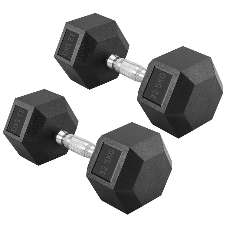 Hex Dumbbell Set – Rubber-Coated Weights for Home & Gym UK