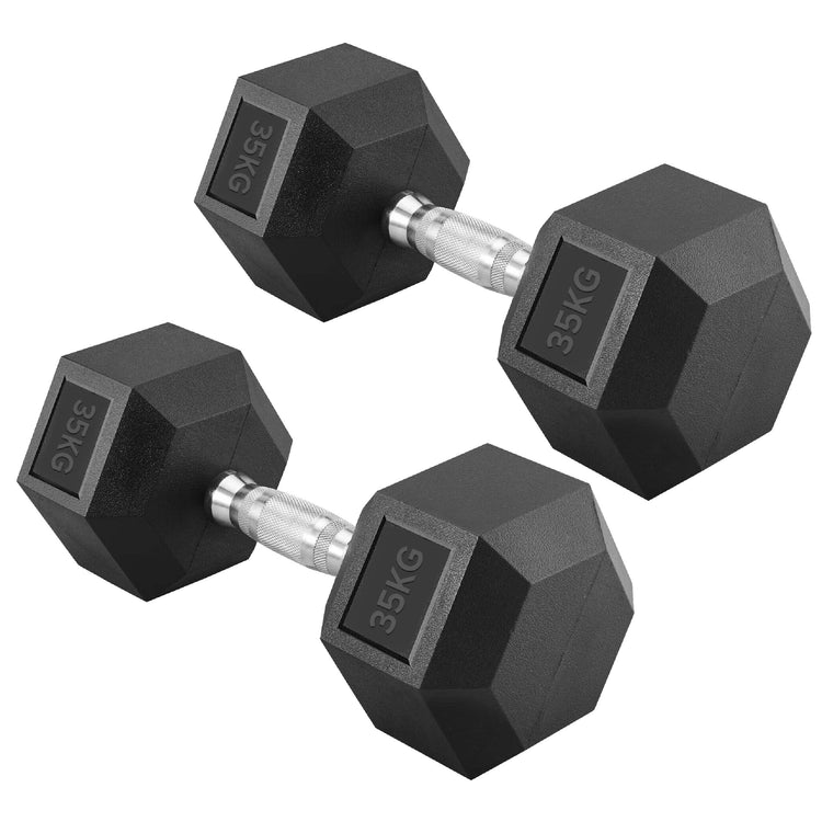 Hex Dumbbell Set – Rubber-Coated Weights for Home & Gym UK