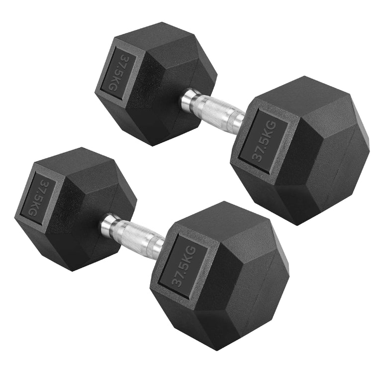 Hex Dumbbell Set – Rubber-Coated Weights for Home & Gym UK