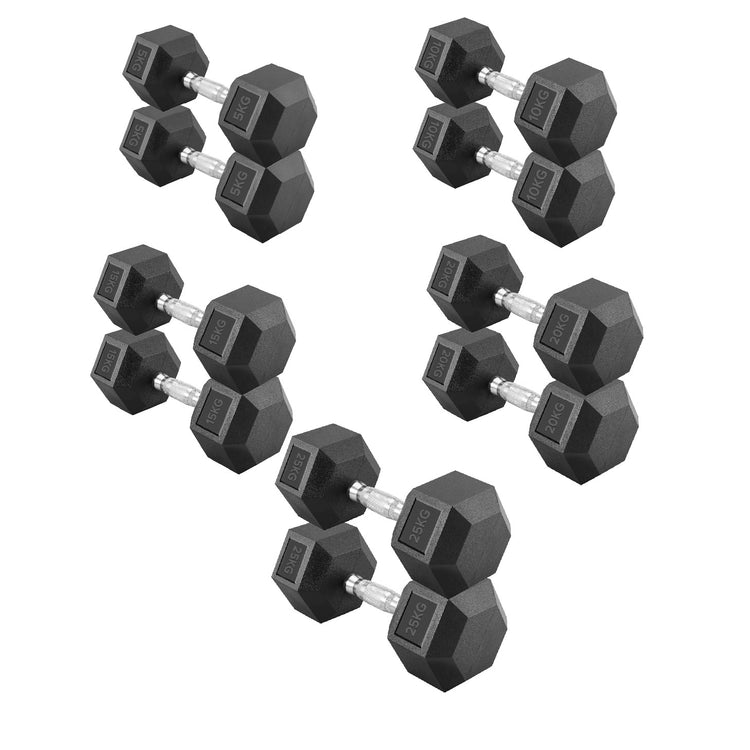 Hex Dumbbell Set with Rack ( 2.5kg to 60kg ) | in UK