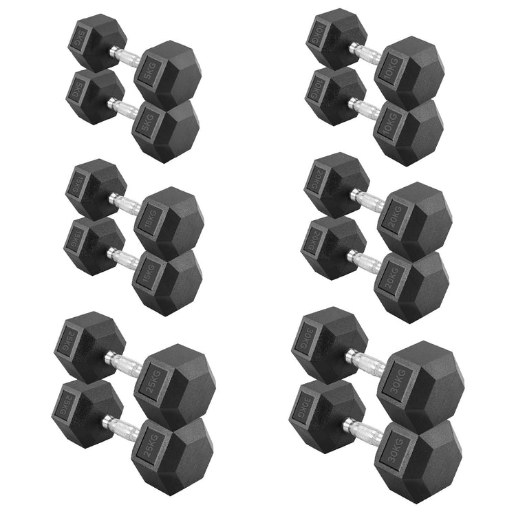 Hex Dumbbell Set with Rack ( 2.5kg to 60kg ) | in UK